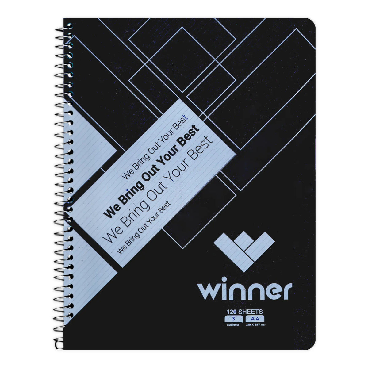 Winner Spiral Notebook 3 Subjects A4 – Bayan eShop