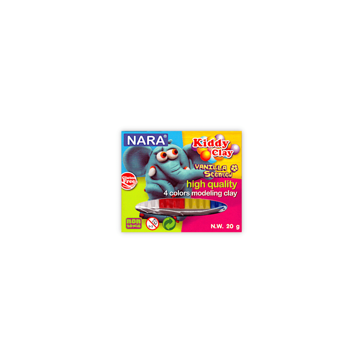 Nara Modeling Clay 4 Assorted Colors 20 g Bayan