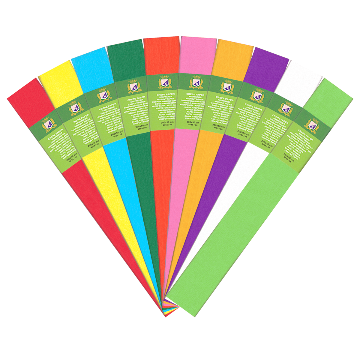 Gimboo - Pastel Crepe Paper 10 Rolls 25 x 200 cm Assorted/Colourful Ribbons  Crepe Paper/Ideal for Creative Hobbies / 1 Pack - 10 Rolls/Assorted Colours  : : Home & Kitchen