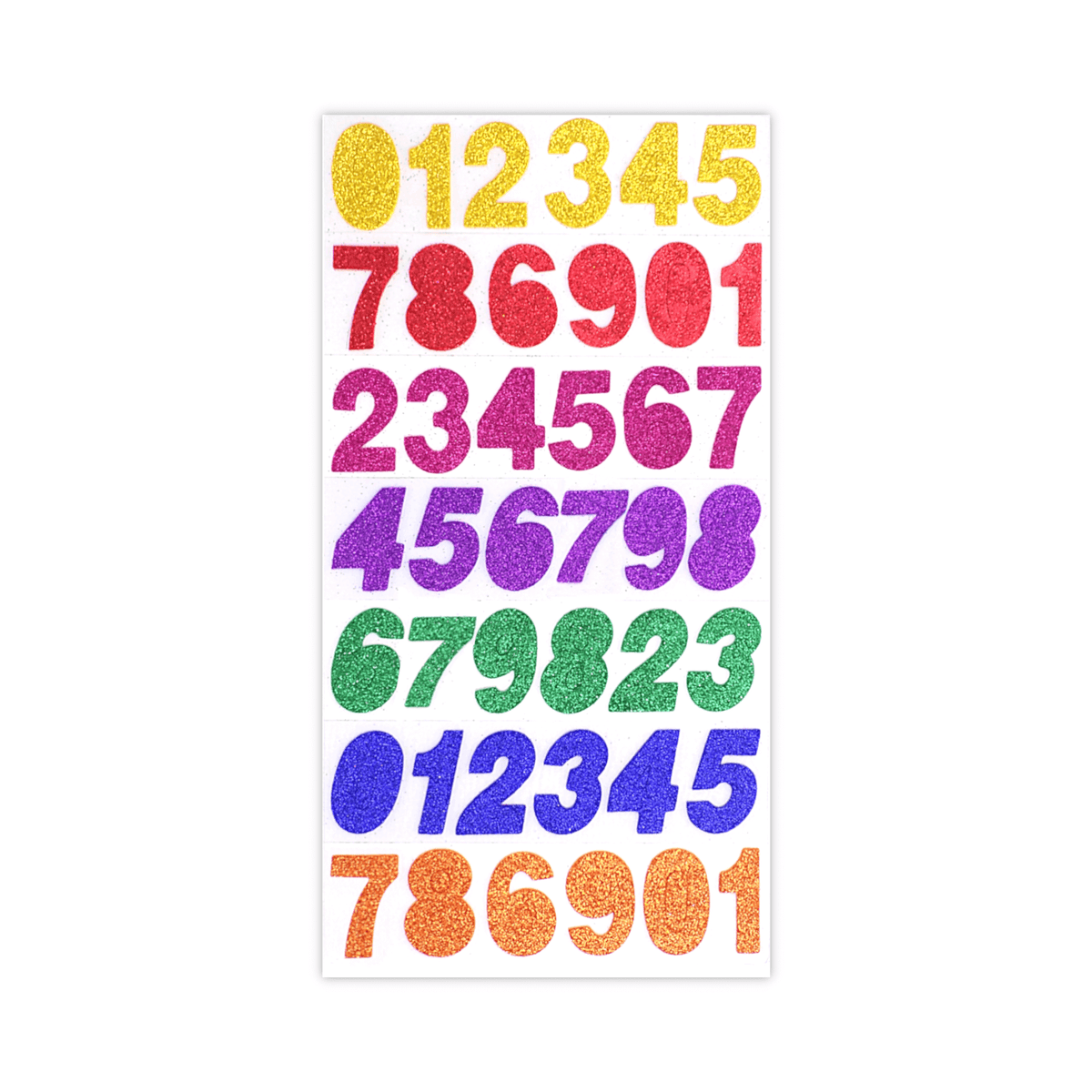 Deligao Glitter Foam Numbers Stickers Pack of 42 Bayan