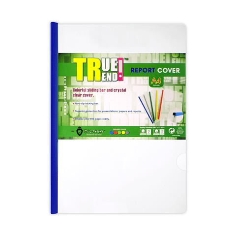 True Trend Light Plastic Presentation File with Sliding Bar Clear A4