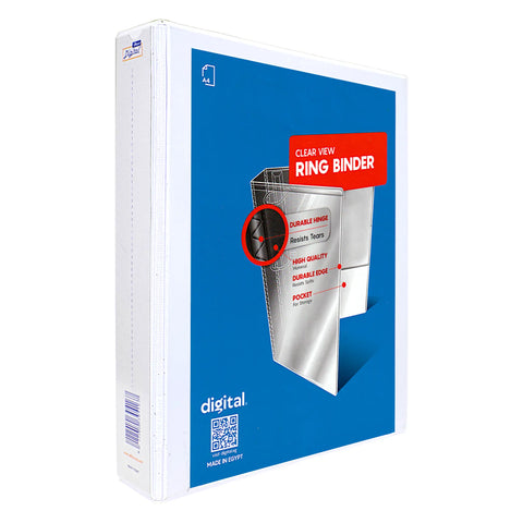 Digital Loose Leaf 2-Ring Binder 8 cm White A4