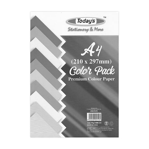 Today's Colored Copy Printer Paper A4 Pack of 50 Sheets