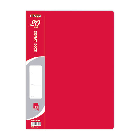 Midgo Medium Duty Display Book 20 Fixed Pocket A4