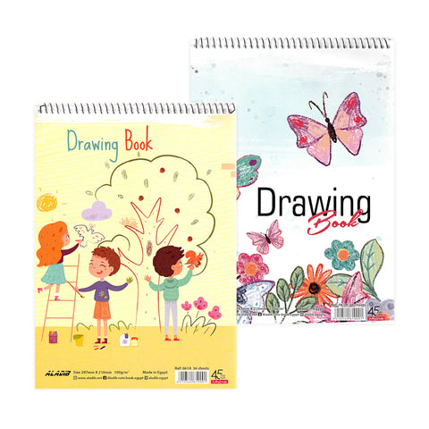 Adib Spiral Sketchbook 36 Sheets 100 gsm A4 White