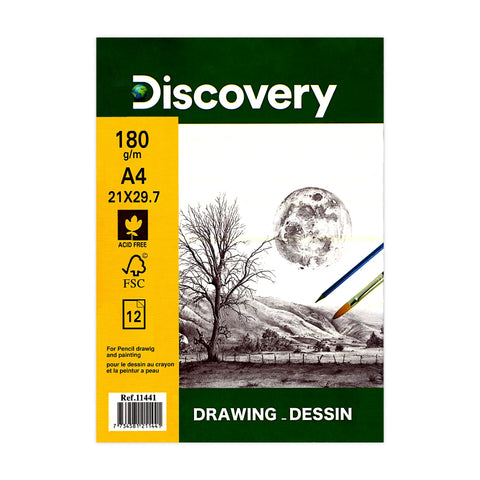 Discovery Sketchbook 12 Sheets 180 gsm A4 White