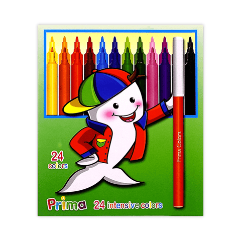 Prima Fibre-Tip Coloring Pens Box of 24