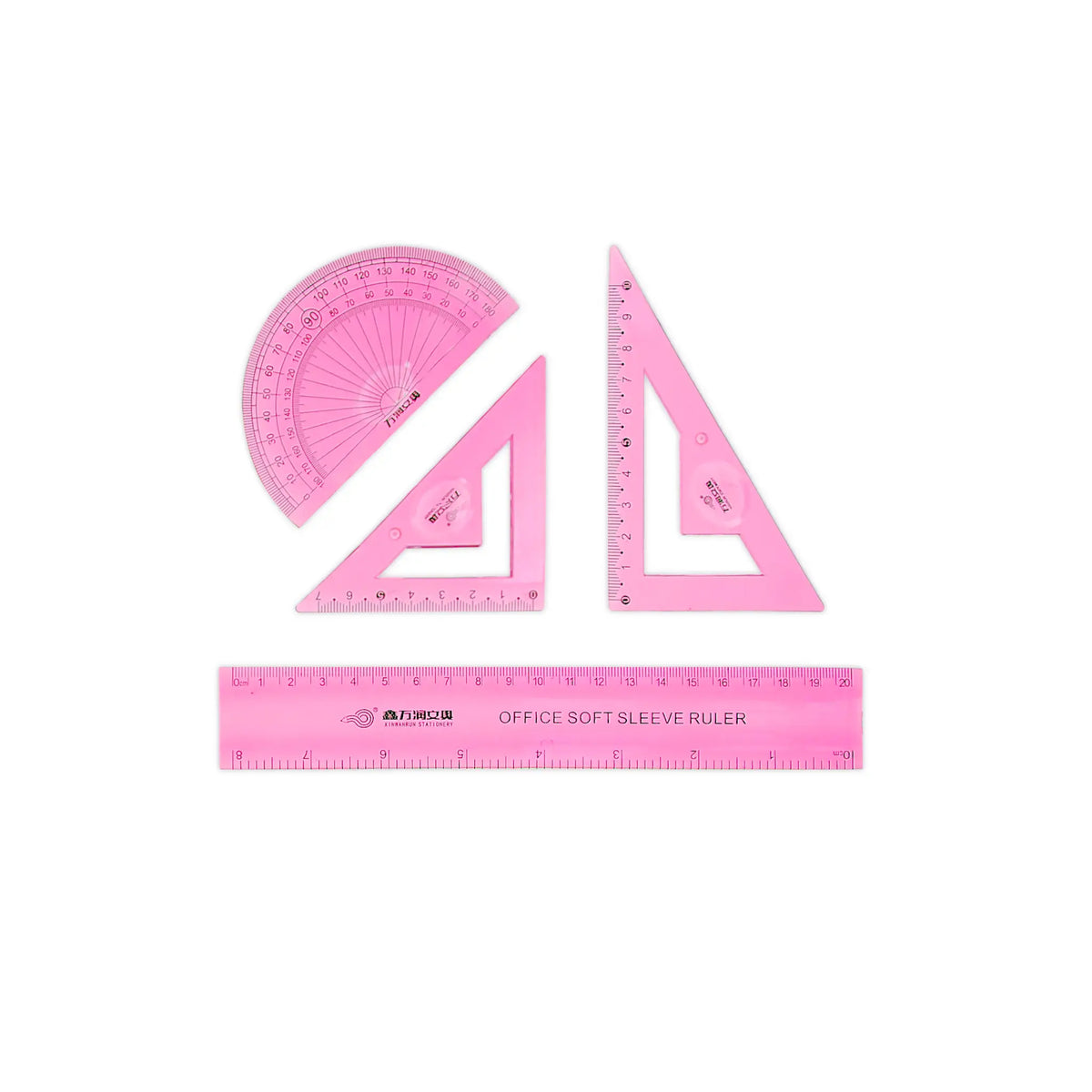 Generic Flexible Geometry Drawing Set 3 Pcs + 20 cm Ruler – Bayan eShop