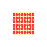 Generic Colored Oval Stickers Labels 24 x 17 mm Sheet of 48