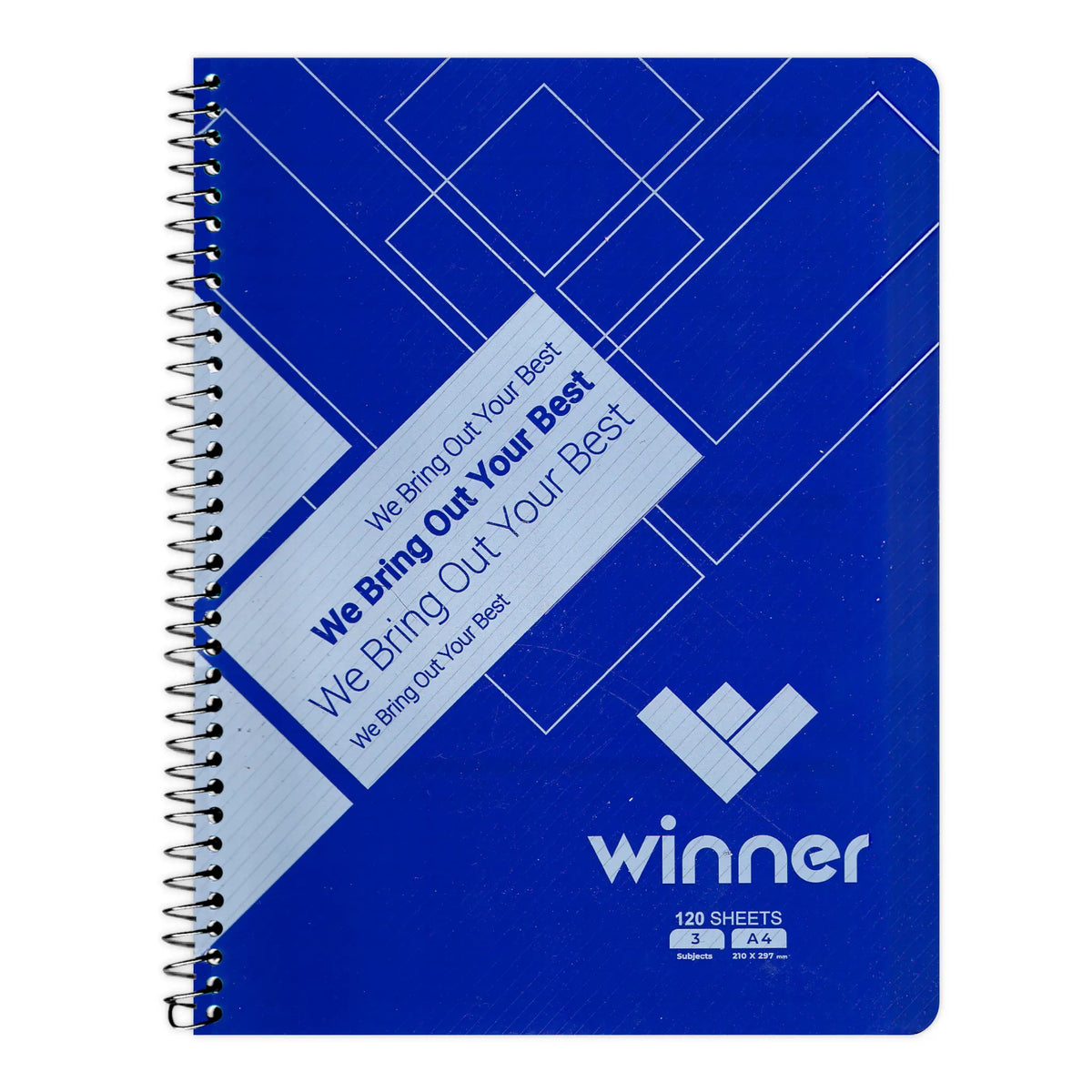 Winner Spiral Notebook 3 Subjects A4 – Bayan eShop