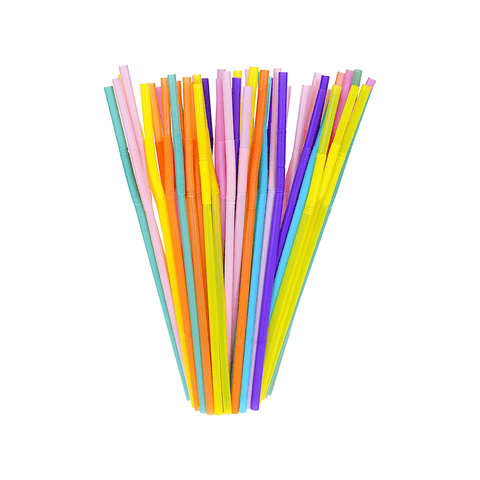 Generic Craft Colorful Plastic Straws Pack of 45