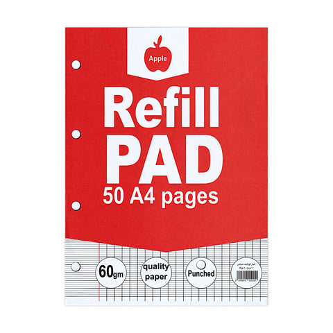 Apple Filler Punched Seyes Paper Pack of 50 Sheets A4 60 gsm