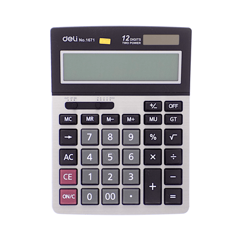 Deli Electronic Basic Calculator #1671 12 Digits