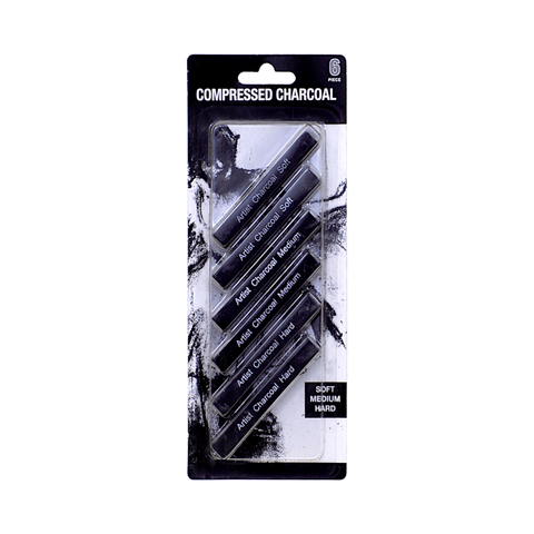 Generic Compressed Charcoal Sticks Pack of 6