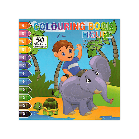 Generic Kids Coloring Book 12 Pictures + 50 Stickers