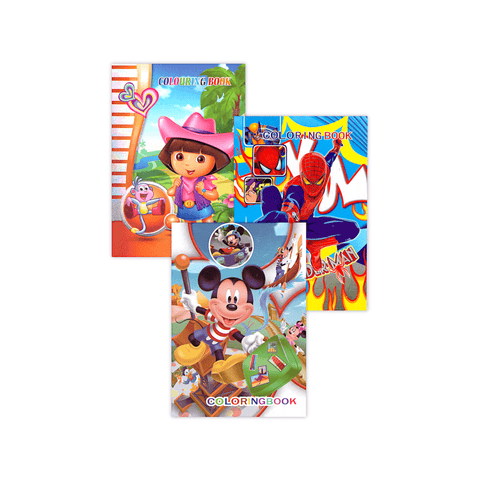 Generic Kids Small Coloring Book + Stickers Pack of 2