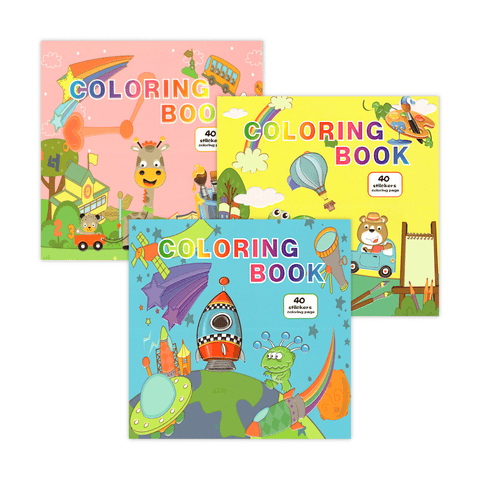 JF Kids Coloring Book + 40 Stickers