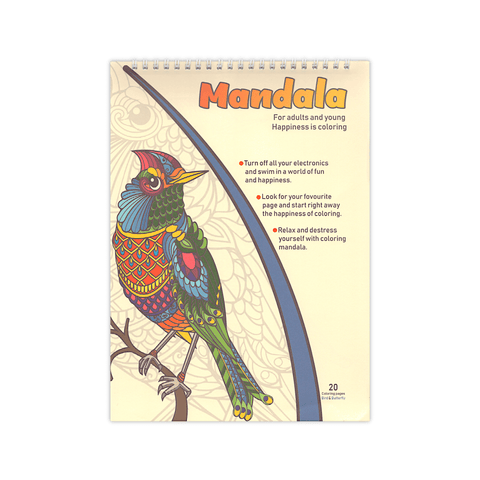 Generic Mandala Art Coloring Book - Birds & Butterflies
