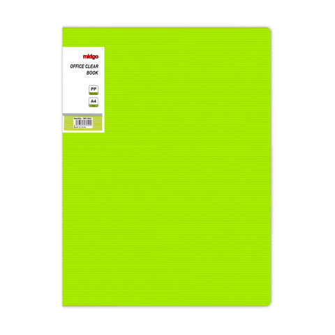 Midgo Display Book 40 Fixed Pocket Fluorescent Colors A4