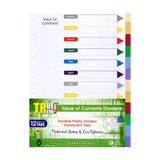 True Trend Multi-Tab Colored Binder Index Dividers
