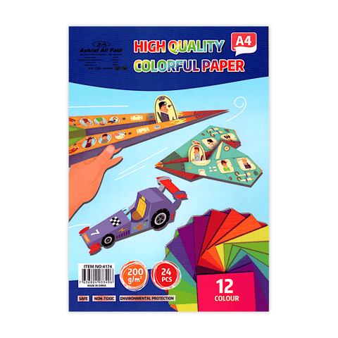 3A Colored Construction Paper Pack of 24 Sheets A4