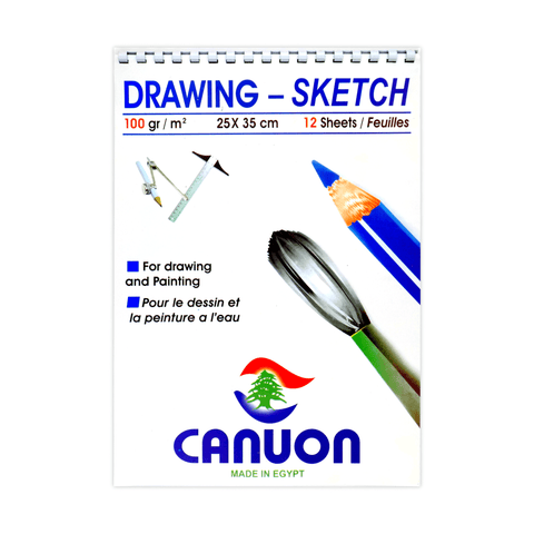 Canuon Sketchbook 12 Sheets 100 gsm White B4