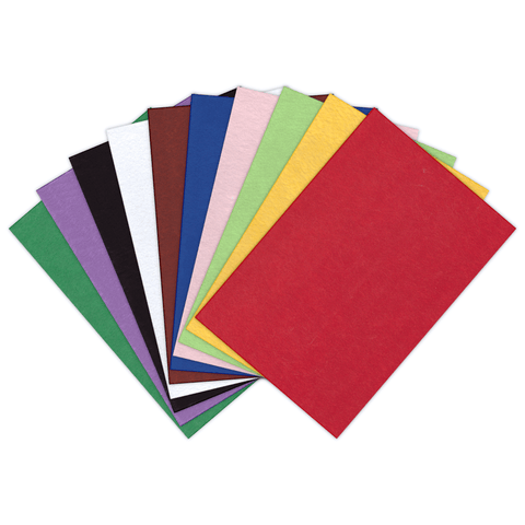 Generic Colored Craft Felt Sheets A4 Pack of 10