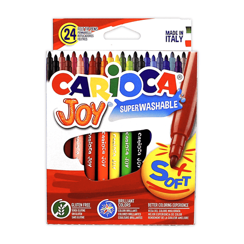 Carioca Joy Fibre-Tip Coloring Pens Box of 24
