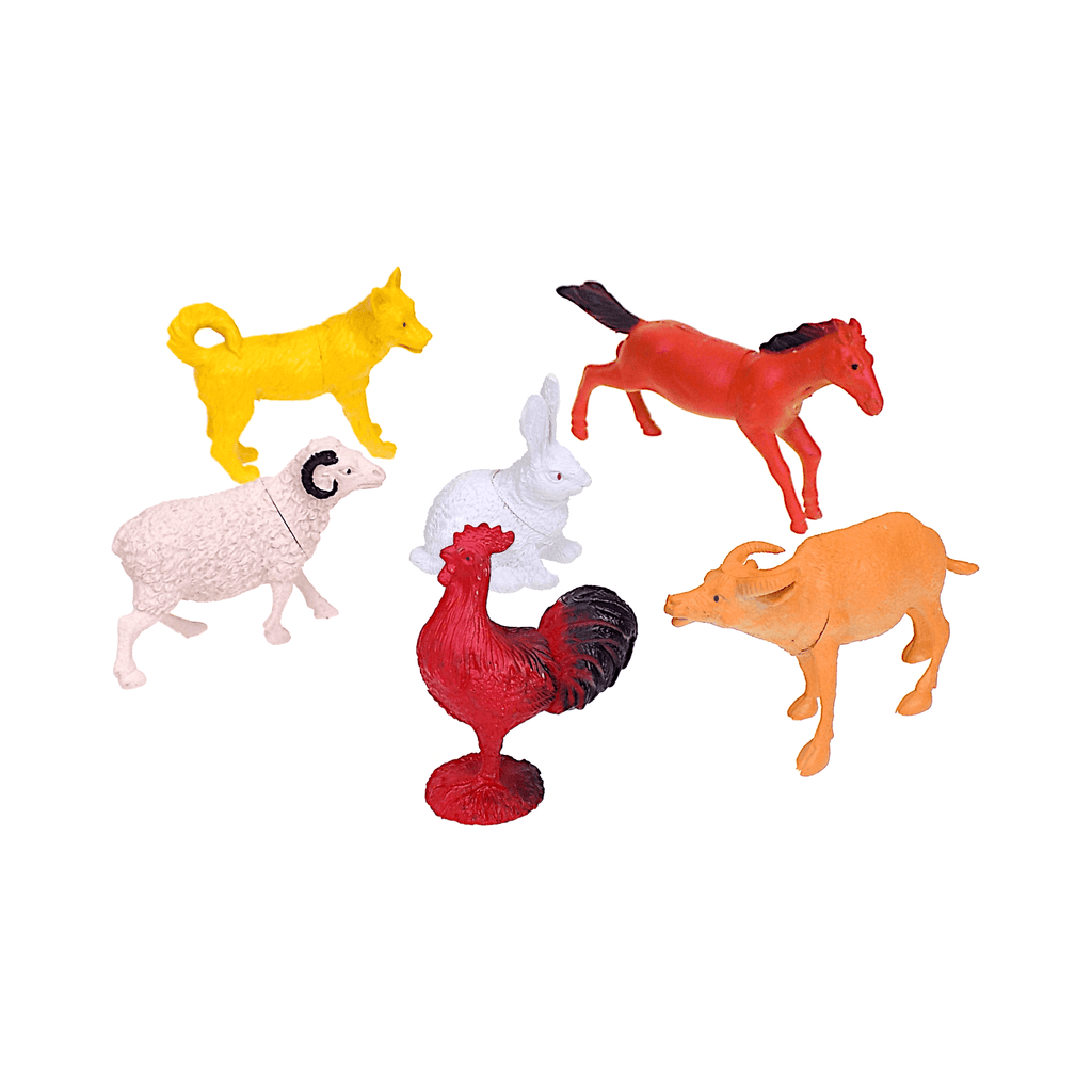 Generic Miniature Farm Animals Figures Set of 6 Bayan eShop