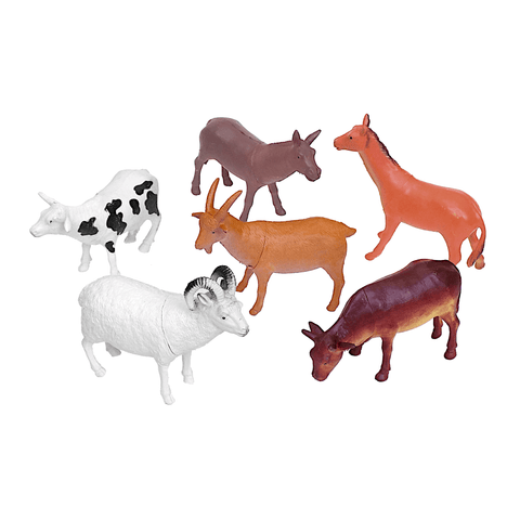 Generic Miniature Domestic Animals Figures Set of 6