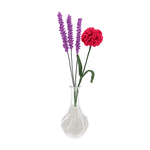 Crafty Handmade Crochet Carnation Lavender Flower Bouquet