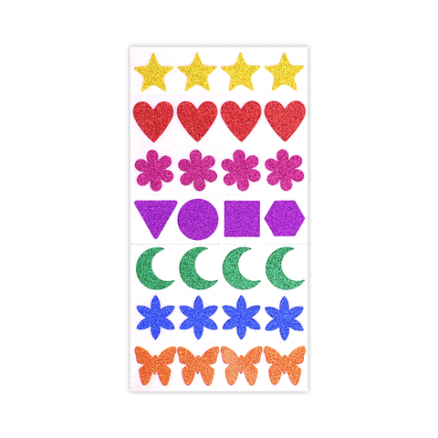 Deligao Glitter Foam Shapes Stickers Pack of 28