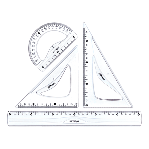 Keyroad Geometry Drawing Set 3 Pcs + 30 cm Ruler