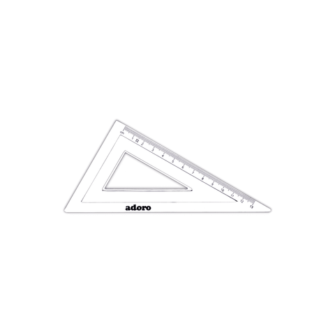 Adoro Plastic Triangle Ruler 60° Set Square 13 cm