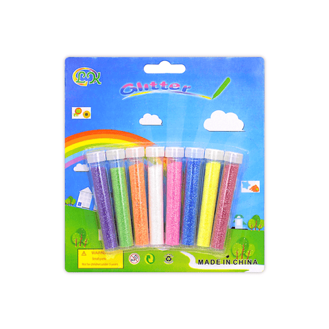 LK Art Glitter Powder Set of 8 Assorted Neon Colors