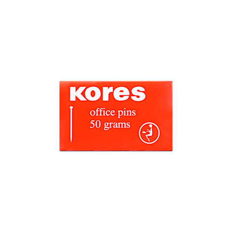 Kores Office Head Pin 26 mm Box of 50 gm Silver