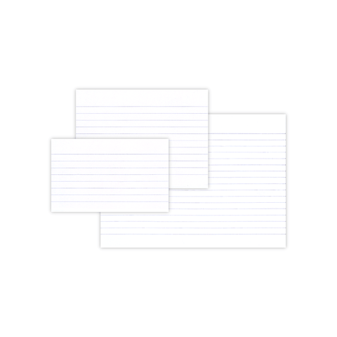 Generic Ruled Lined White Index Cards Pack of 50