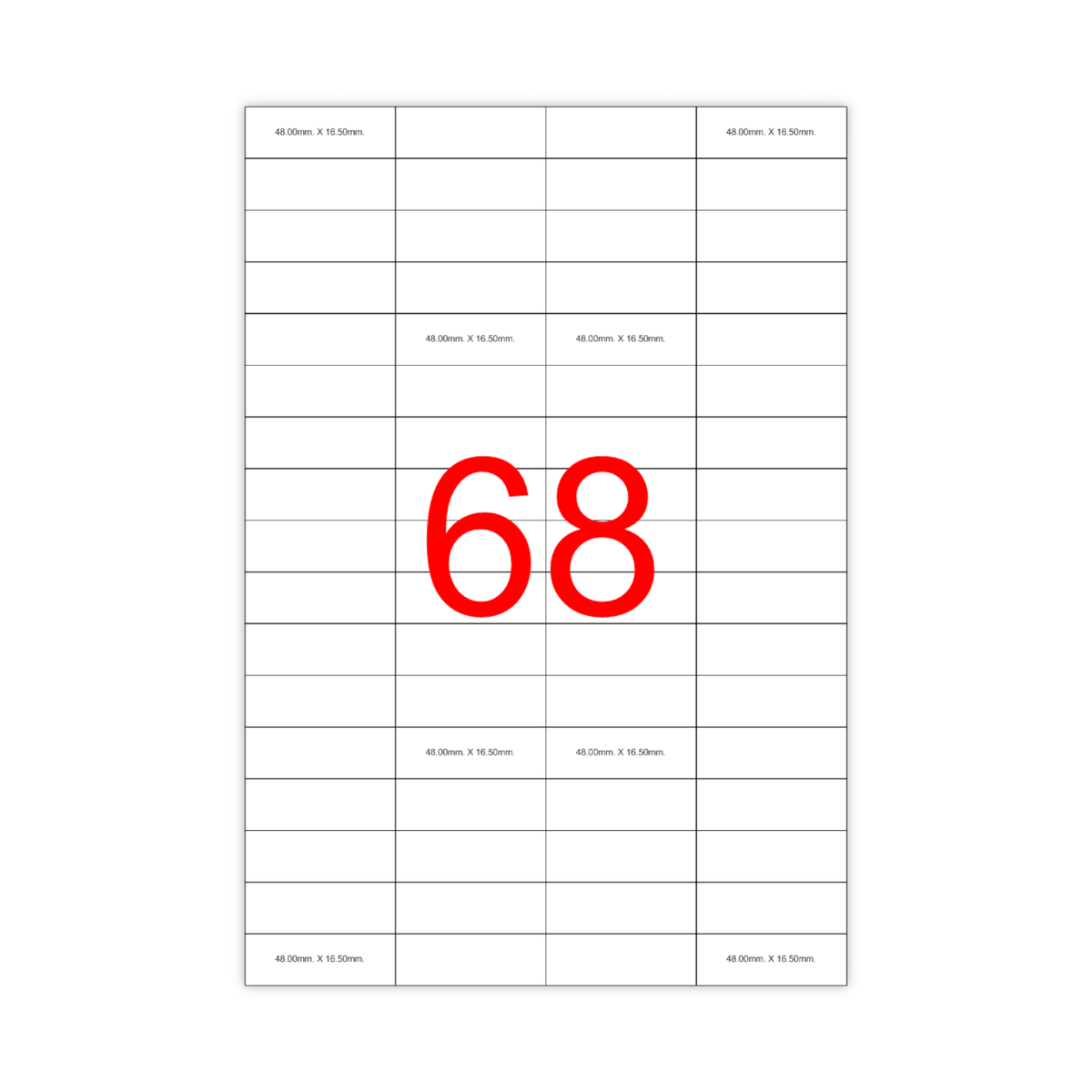 Apli Computer Label Apple Self-adhesive Computer Label A4 Sheet 68 Pcs – Bayan eShop