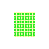 Generic Colored Round Stickers Labels 15 mm Sheet of 72