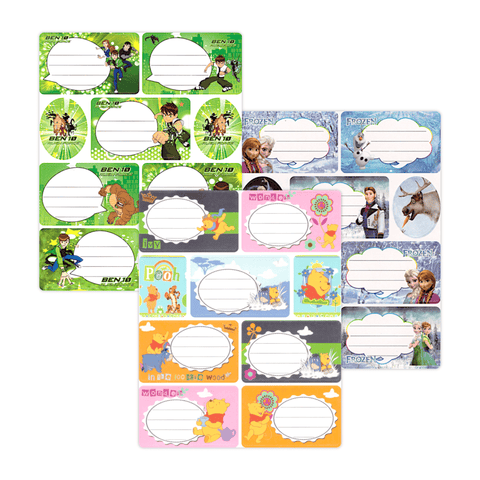 Generic Name Label Sticker Sheet of 5 + 20 Mini Stickers – Bayan eShop