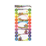 Top Name Label Sticker Sheet of 5 + 20 Mini Stickers