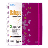 Mintra Batique Spiral Notebook 3 Subjects 150 Sheets