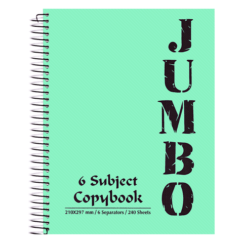 Mintra Jumbo Spiral Notebook 6 Subjects 240 Sheets A4