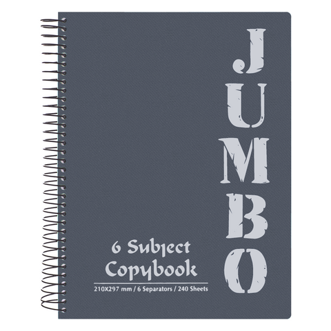 Mintra Jumbo Spiral Notebook 6 Subjects 240 Sheets A4