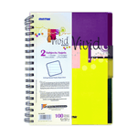 Mintra Vivid Spiral Notebook 2 Subjects 100 Sheets