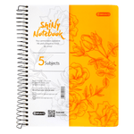 Sasco Bravo Shiny Spiral Notebook 5 Subjects 200 Sheets