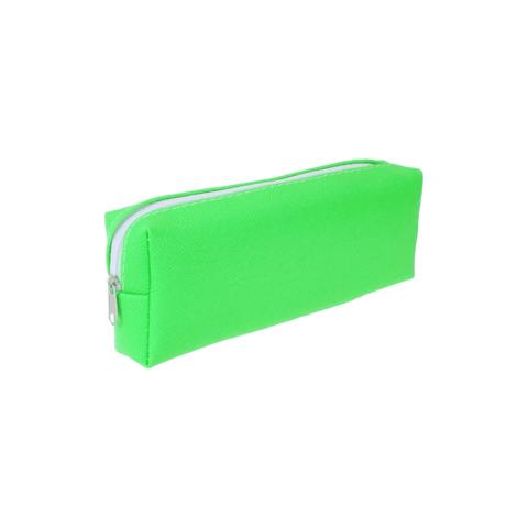 Generic Artificial Leather Zippered Pencil Case Neon Colors