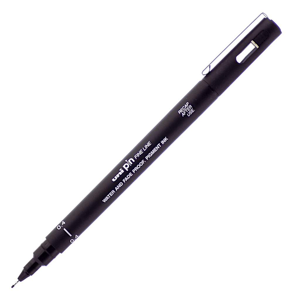 Pin Style Pen Uni Pin Drawing Fineliner Pen Assorted Tip Sizes Black – Bayan eShop