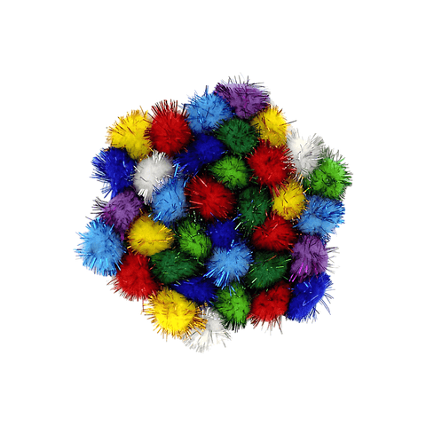 Art & Craft Colored Glitter Tinsel Sparkle Pompoms