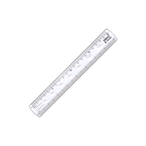 Doms Transparent Plastic Ruler 20 cm